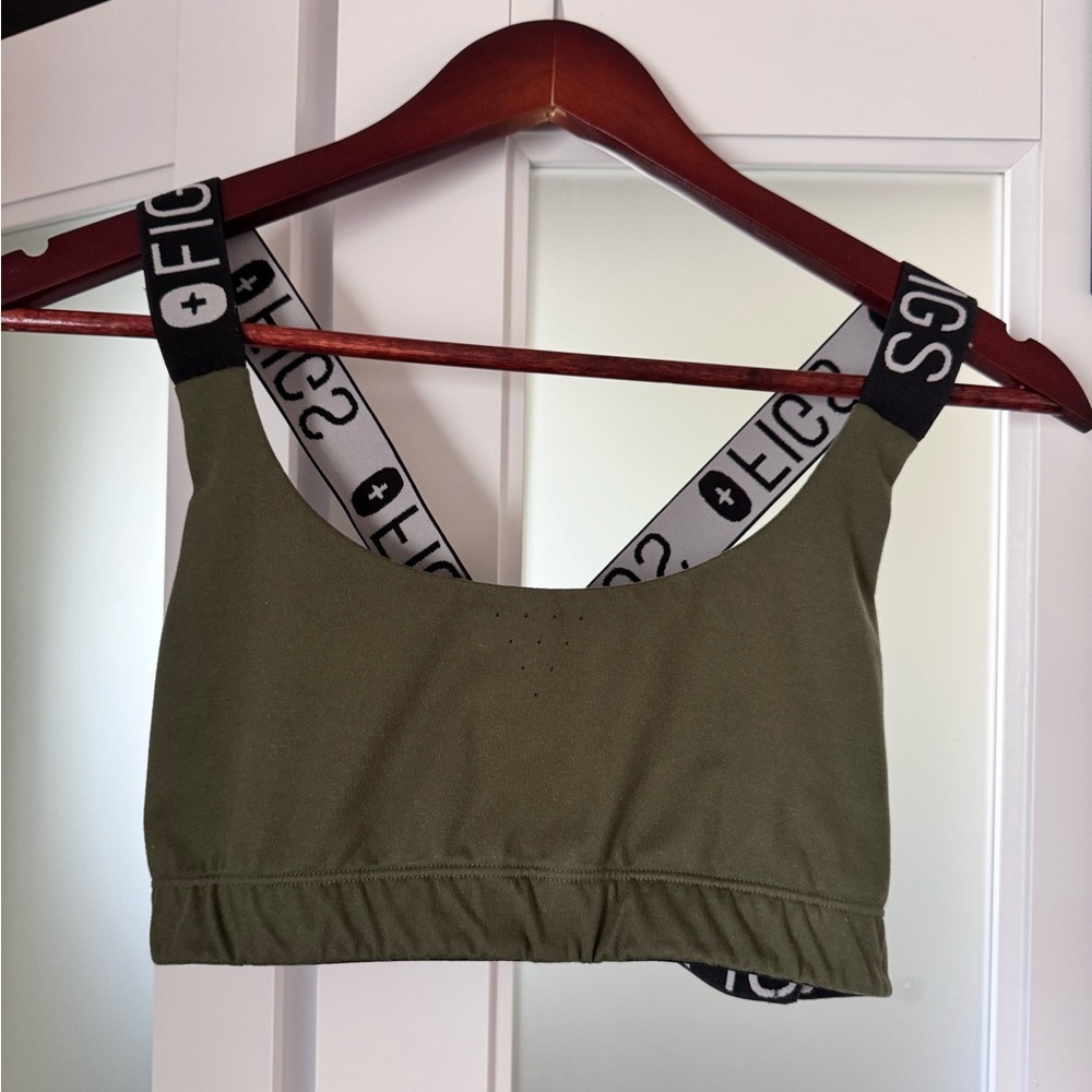 FIGS Olive Green Sports Bra